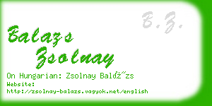 balazs zsolnay business card